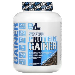 EVLution Nutrition, Stacked Protein Gainer, шоколад двойной насыщенности, 2,72 кг (6 фунтов)